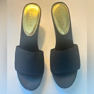 Ralph Lauren Black Mules with Minimalist Design